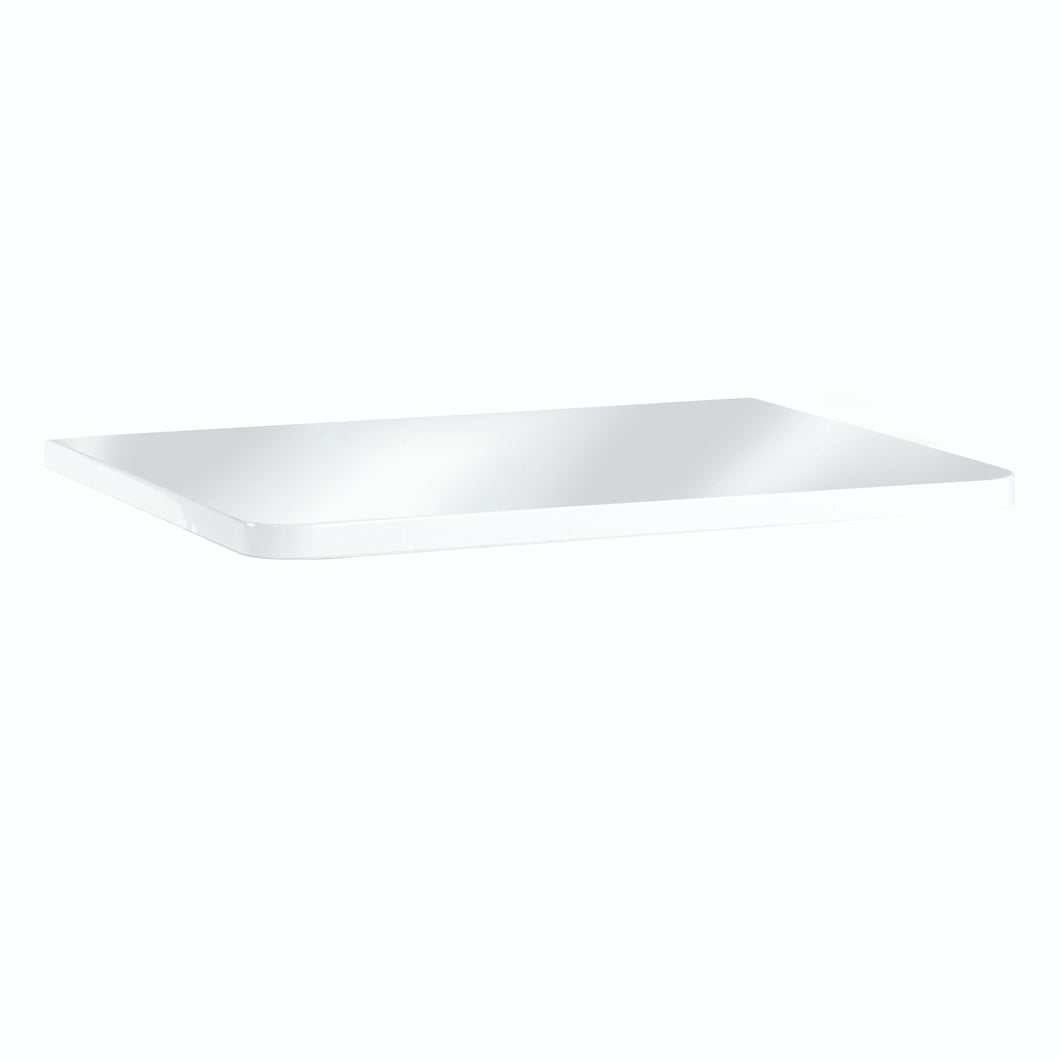 Bella - Contour 600mm Poly Marble Countertop  - 60cm White Gloss