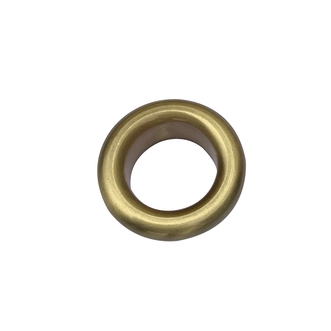 Vares-A Brushed Brass Bathroom Basin Overflow Plate - Round