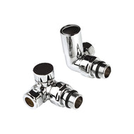 Vares-A Corner Radiator Valves (Pair) - Chrome