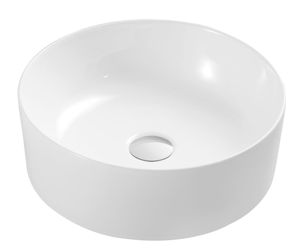 Vares-A Ceramic Bathroom Gloss CounterTop Round Bowl 425mm