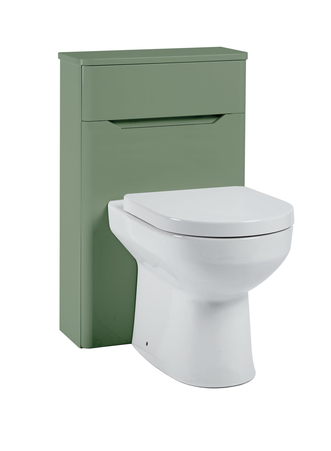 Ella 500mm Handless Bathroom WC Unit  - Green