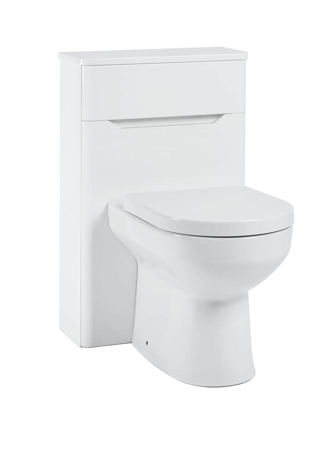 Ella 500mm Handless Bathroom WC Unit  - Whites