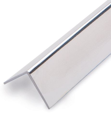 15mm Chrome External Angle Trim for PVC Shower Wall Panels 2.7m