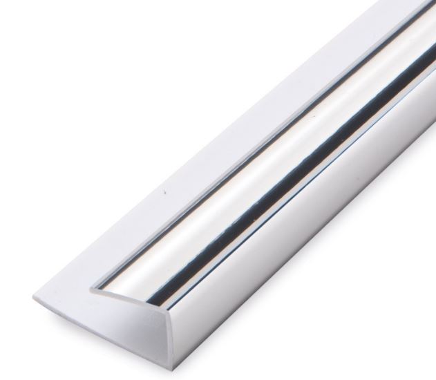Chrome Starter Trim for 10mm PVC Shower Wall Panels 2.7m