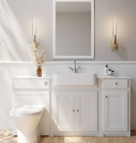 Freshwater - Classica White Chaulk - Complete Bathroom Furniture Set - Free Delivery 'L' Postcodes