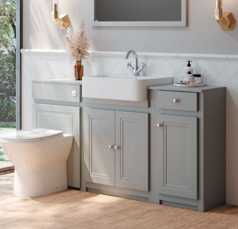 Freshwater - Classica Stone Grey - Complete Bathroom Furniture Set - Free Delivery 'L' Postcodes