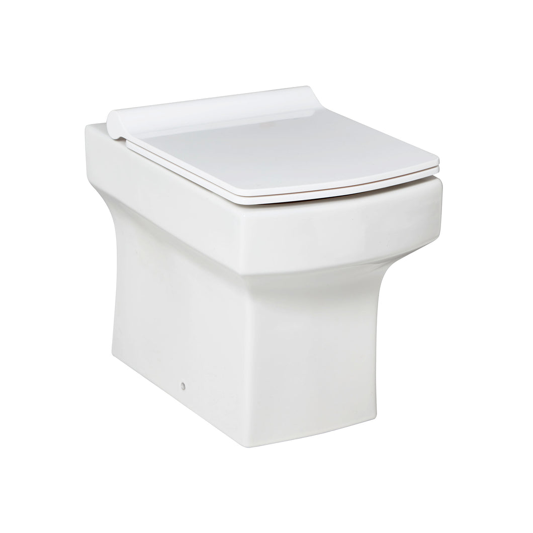 Vares-A Square WC BTW Toilet with Wrap Soft Close Seat