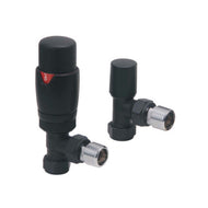Vares-A - Radiator Designer Valves Heating TRV Angled - Black