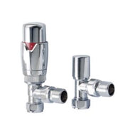 Vares-A - Radiator Designer Valves Heating TRV Angled - Chrome