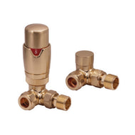 Designer Corner TRV Angled Valves (Pair) - Brushed Brass