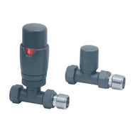 Designer TRV Straight Valves (Pair) - Anthracite