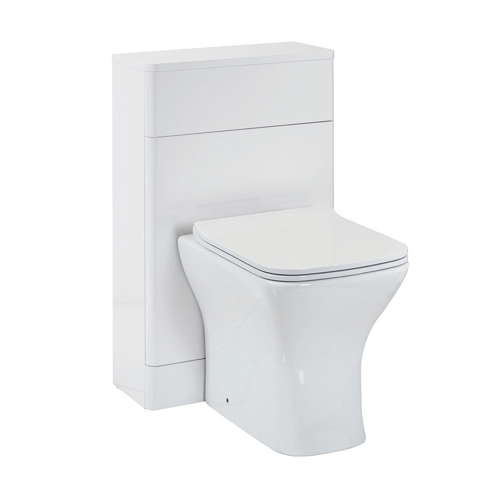 Eve 50cm Bathroom - WC Toilet Cabinet Unit - Gloss White - 500mm