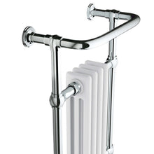 Load image into Gallery viewer, Freshwater 4 Column Traditional Radiator, Heated Towel Rail – 479 X 952mm  1504BTU - White - Chrome
