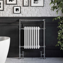 Load image into Gallery viewer, Freshwater 8 Column Traditional Radiator, Heated Towel Rail – 659 X 952mm  2602BTU - White - Chrome
