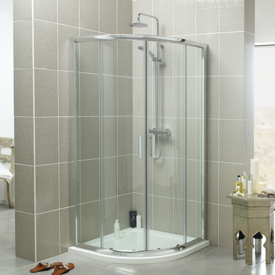 Package Deal - Trade Range - 900 x 900mm Glass Quadrant Shower Enclosures 6mm - Chrome
