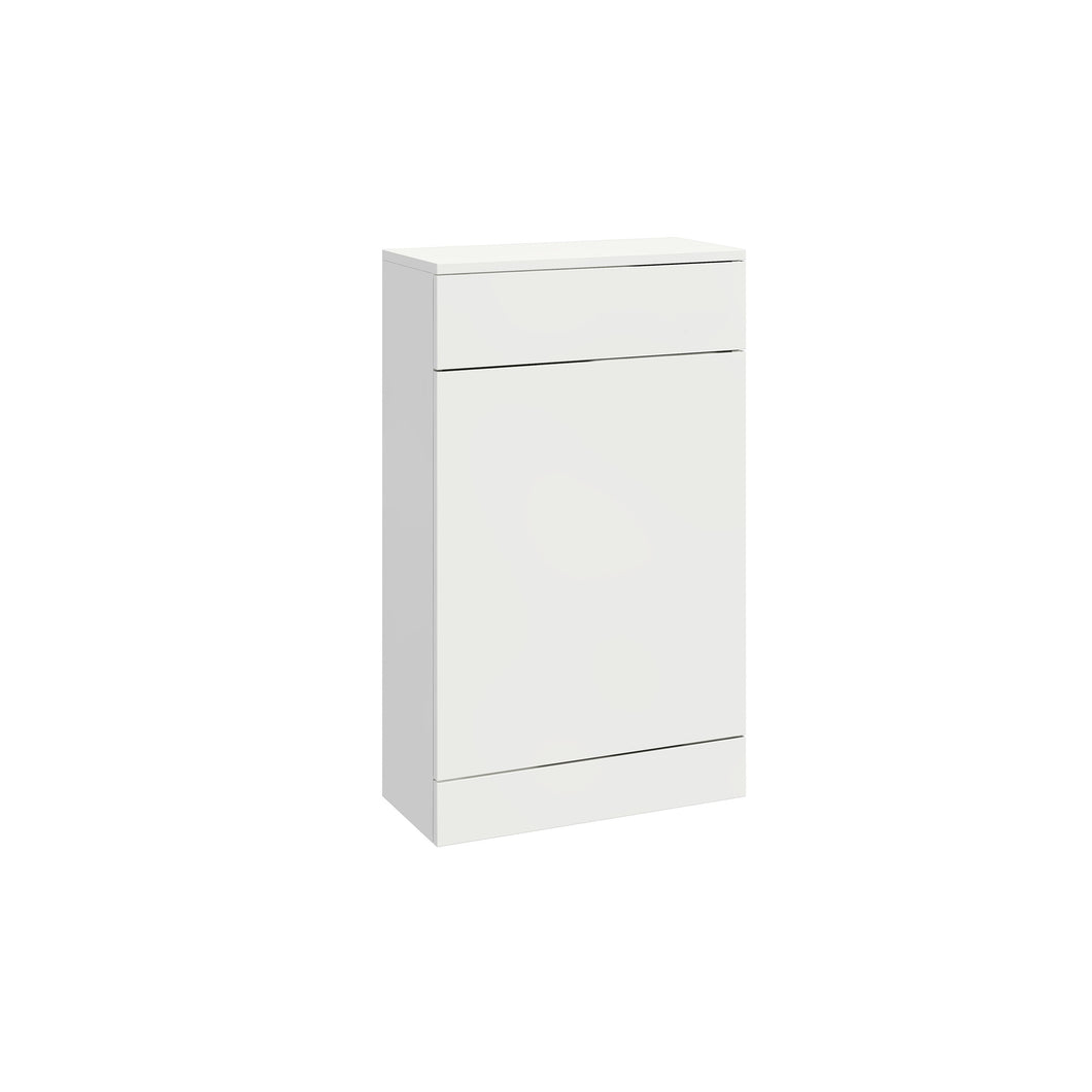 Lili 500mm Bathroom WC Unit with Round Cistern Pack   White Gloss