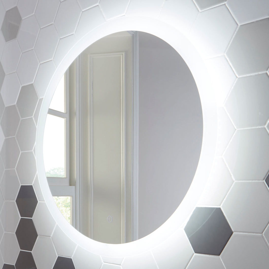 Scudo Lunar Round LED Ambient Bathroom Mirror 600mm
