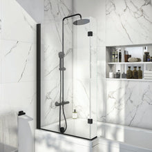 Load image into Gallery viewer, Vares-A 1700 Black L Shape Shower Baths. Bath, Panel &amp; Glass Screen. Right Handed       (Not Trojan)
