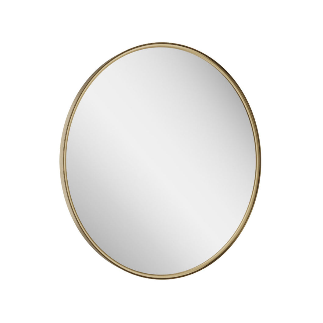 Macie Round LED Bathroom Mirror - Brushed Brass