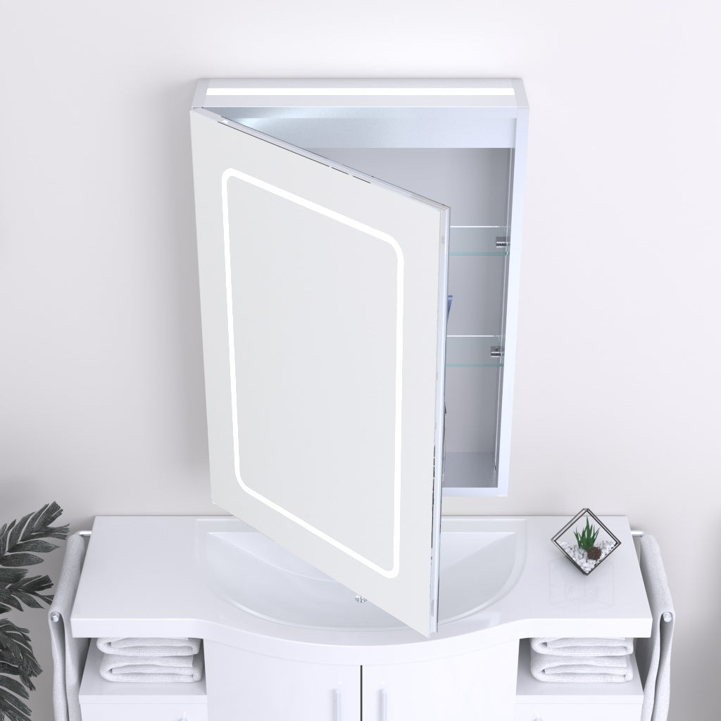Vares-A  Avon Bathroom  LED Lights Mirror Cabinet 500 x 700mm