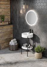 Load image into Gallery viewer, Mono Black Round Basin Freestanding Bathroom Vanity Floor Mounted with Black Tap
