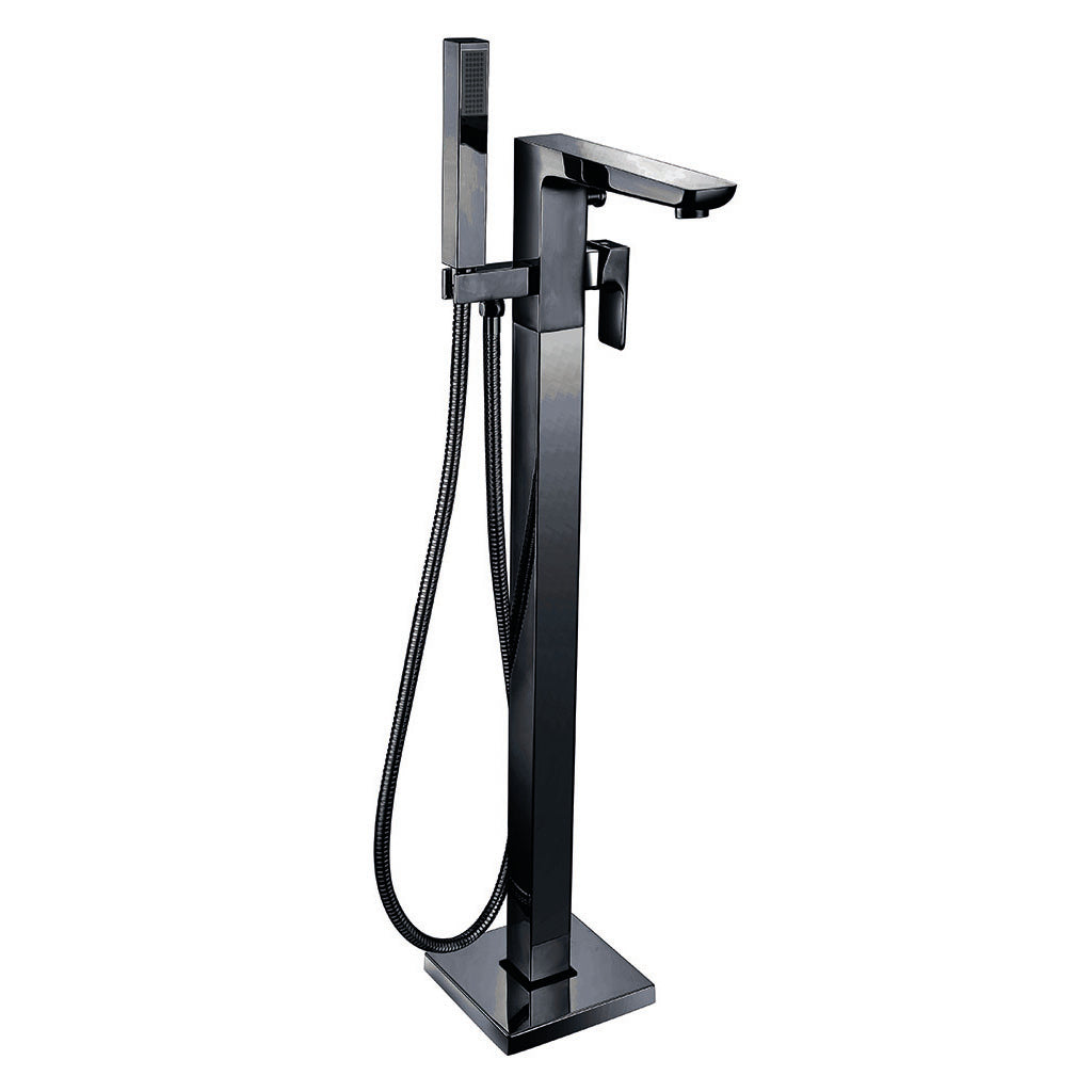 Noire Bathroom Taps Free Standing Bath Shower Mixer   - Black