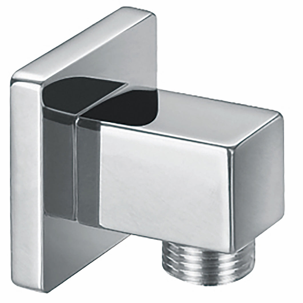 Square Shower Outlet Elbow - Chrome