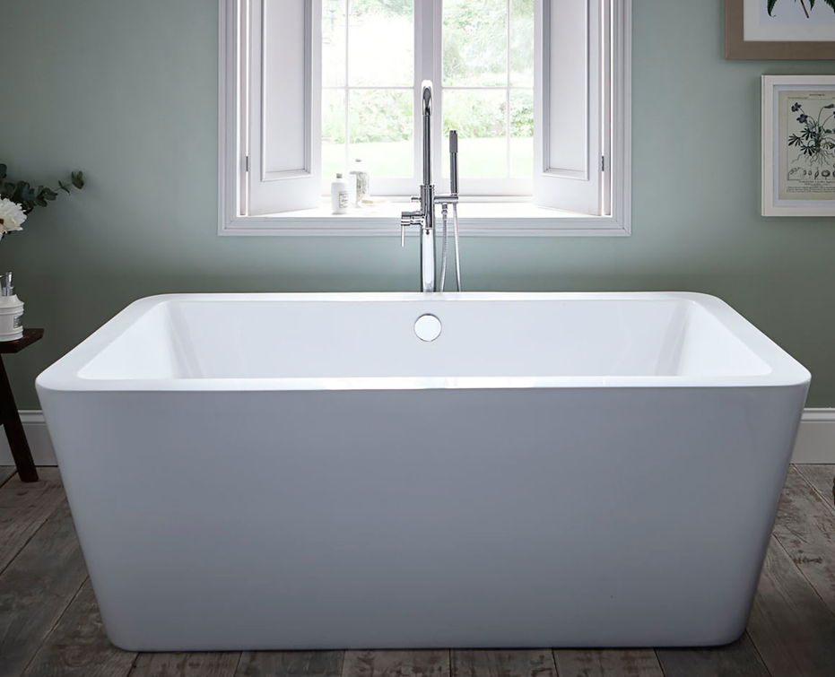 Vares-A -  Supremo 1700 x 800mm Square Freestanding Bath - Gloss White                (Not Trojan)