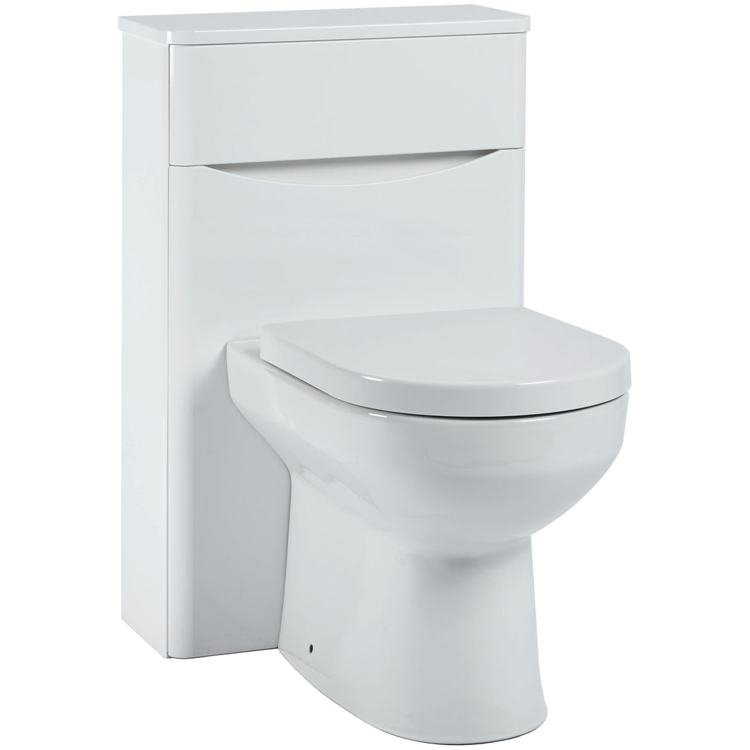 Scudo Bella 500mm Toilet WC Unit - White Gloss