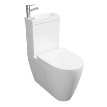 Load image into Gallery viewer, Vares-A 2 in 1 Flush to Wall Toilet with Soft Close Seat, Basin, Waste &amp; Tap
