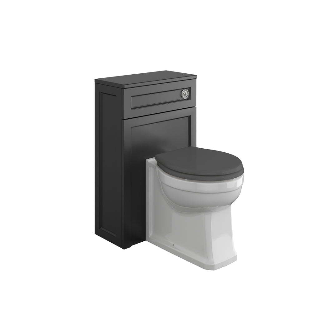 Freshwater 50cm Traditional Bathroom Furniture WC Toilet Unit  - Dark Grey (Wick Ley Pelier )
