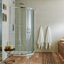 Load image into Gallery viewer, Scudo Glass Double Door Offset Quadrant Shower Enclosures 6mm - 1200 x 800mm
