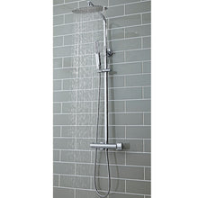 Load image into Gallery viewer, Vares-A Marco Oval Chrome Bathroom Exposed Shower with Rigid Riser &amp; Handset
