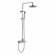 Load image into Gallery viewer, Vares-A - Round Chrome Thermostatic Shower Bar Valve with Riser Rail Brass Body Thermostatic Valve
