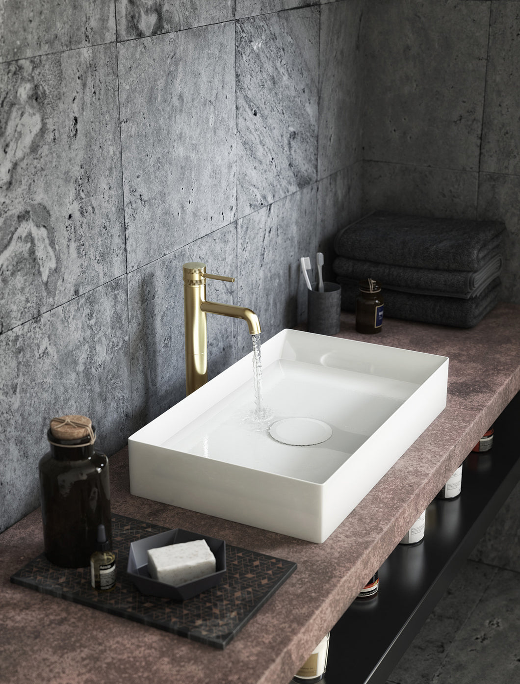 Vares-A Counter Top Basin Bowl 750mm - Polymarble