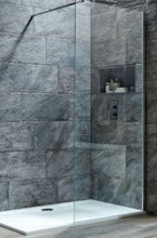 Load image into Gallery viewer, 8mm Single Wetroom Panel with Chrome Support Arm. 275mm-1200mm
