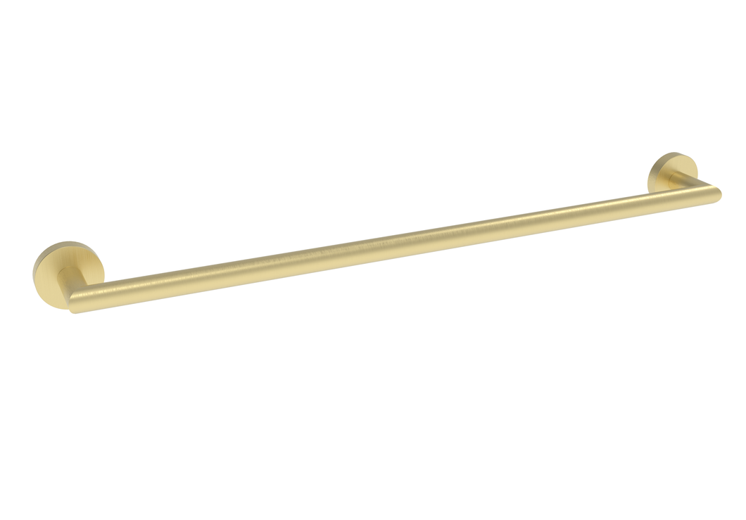 Vares-A  Round Bathroom 600mm Towel Rail   - Brushed Brass