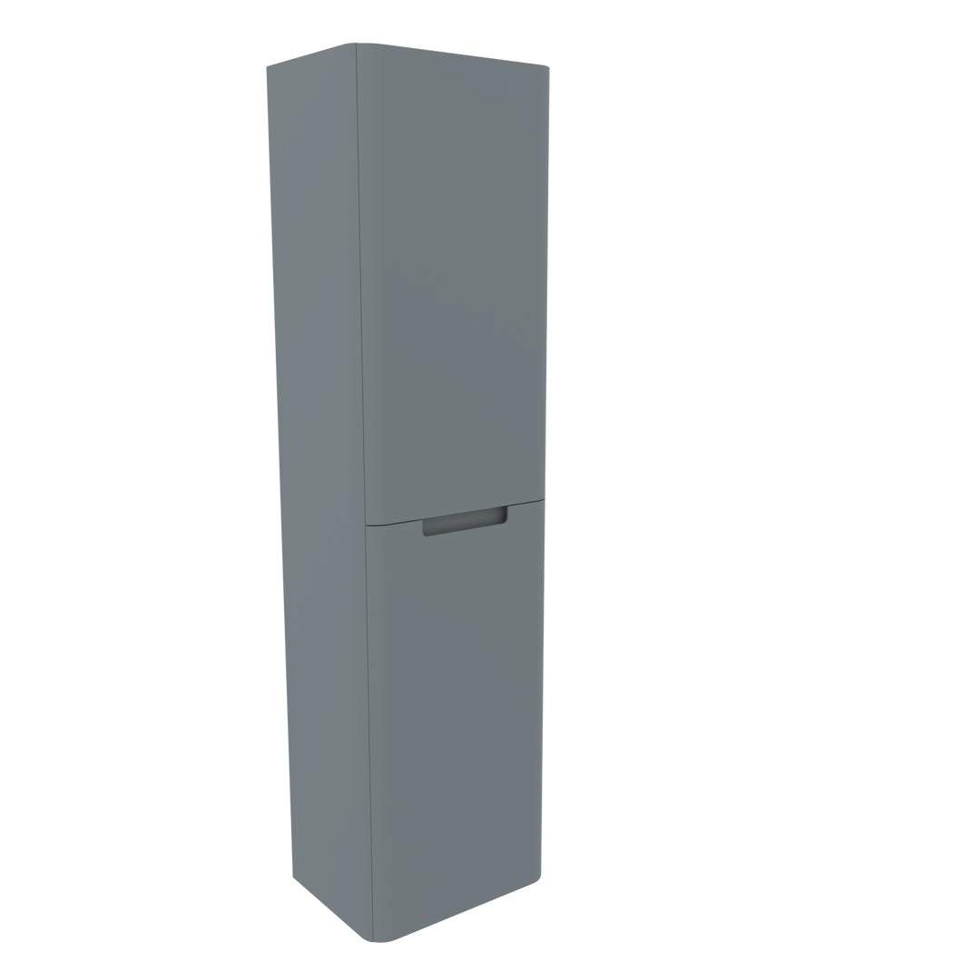 Vares-A  400mm Marino Bathroom Tallboy Wall Hung Unit  - Light Grey