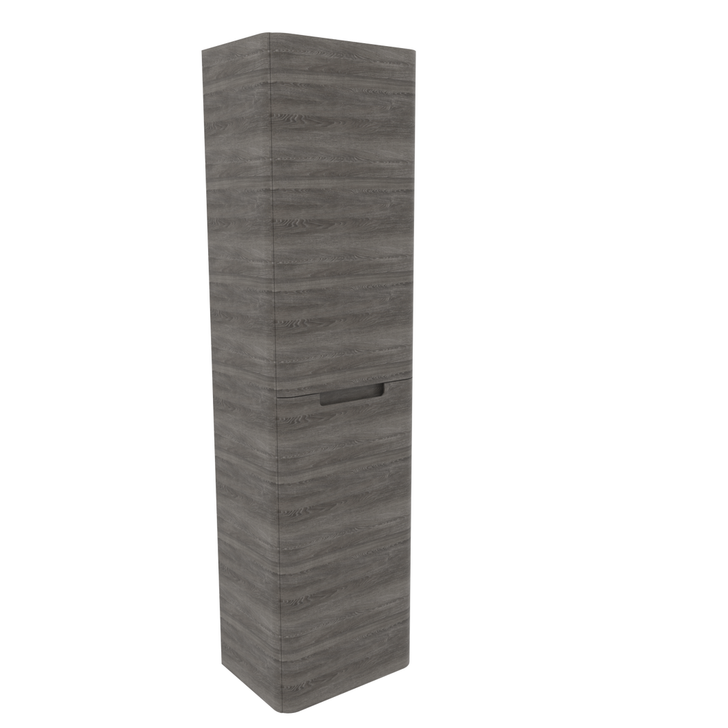 Vares-A  400mm Marino Bathroom Tallboy Wall Hung Unit  - Grey Oak