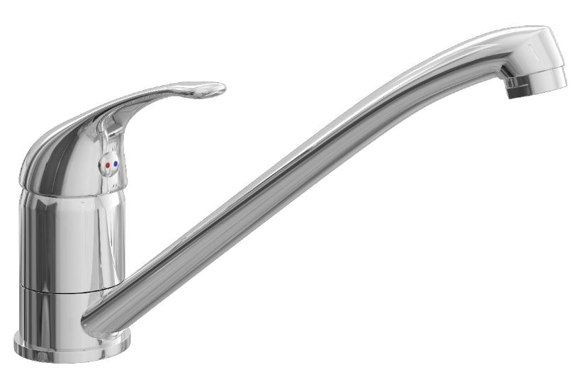 Vares-A Chrome Monobloc Top Single Swivel Lever Kitchen Sink Taps
