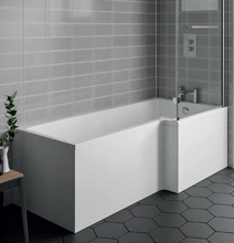 Load image into Gallery viewer, Vares-A 1700 L Shape Shower Baths. Bath, Panel &amp; Glass Screen. Right Handed       (Not Trojan)
