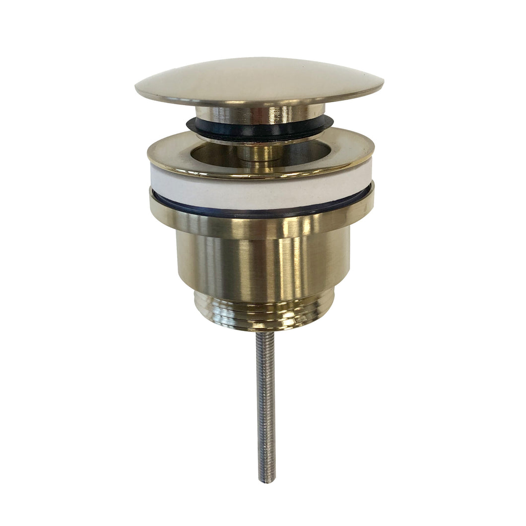 Desire Round Universal Basin Slotted or Unslotted Click Basin Waste - Brushed Brass