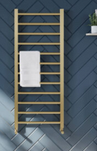 Load image into Gallery viewer, Zenn Designer Bathroom Towel Warmers 1600 x 500mm 1482BTU - Brushed Brass
