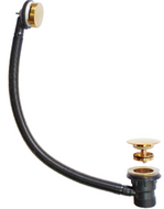 Vares-A Mura Modern Bathroom Click Bath Waste & Overflow - Brushed Brass
