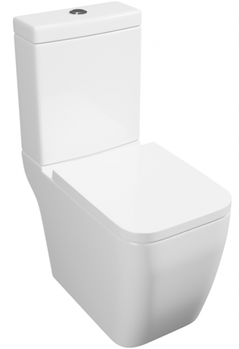 Genoa Square Close Couple Rimless Toilet with Soft Close Seat