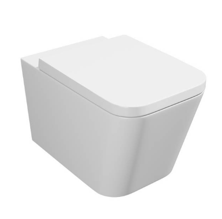 Genoa Square Wall Hung Rimless Toilet with Soft Close Seat