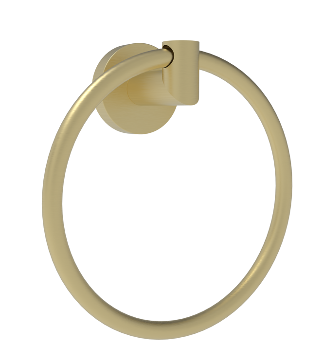 Vares-A  Round Bathroom Towel Ring   - Brushed Brass